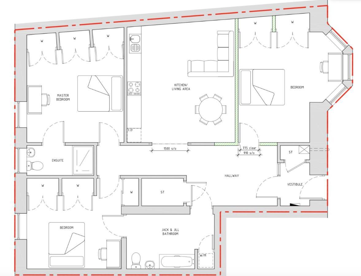 Appartement Haymarket Spacious 3 Bedroom Street Level